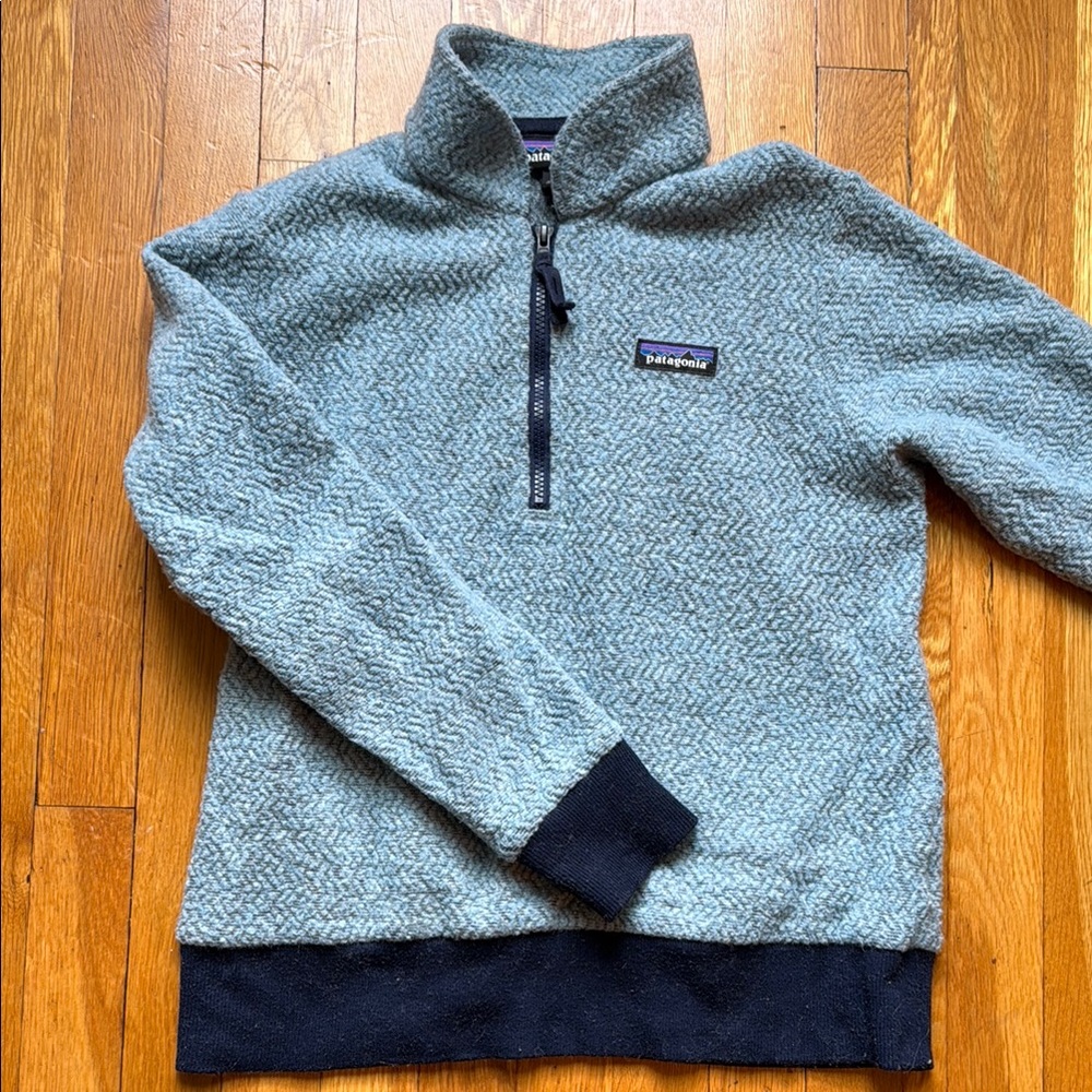 Patagonia Blue Zip Up Sweater Fleece